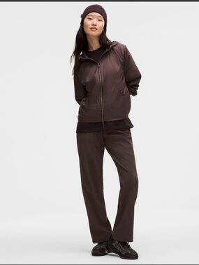 Lululemon SLNSH mid-rise Nylon brown pocketed full length pants size SMALL